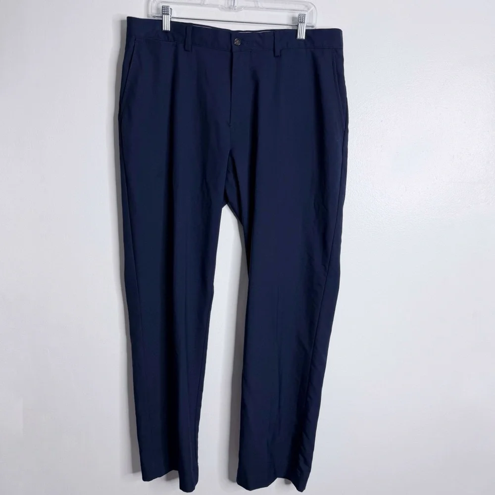 Polo Ralph Lauren Men's Navy Active Performance Pant 36 x 32 Gold Casual Preppy‎